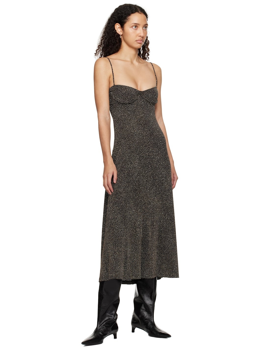 Black Ariel Midi Dress - 4