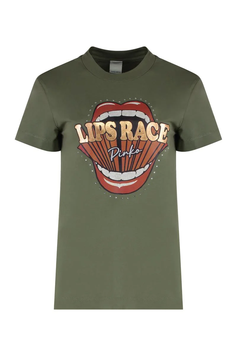 Pinko Cotton Crew-Neck T-Shirt - 1