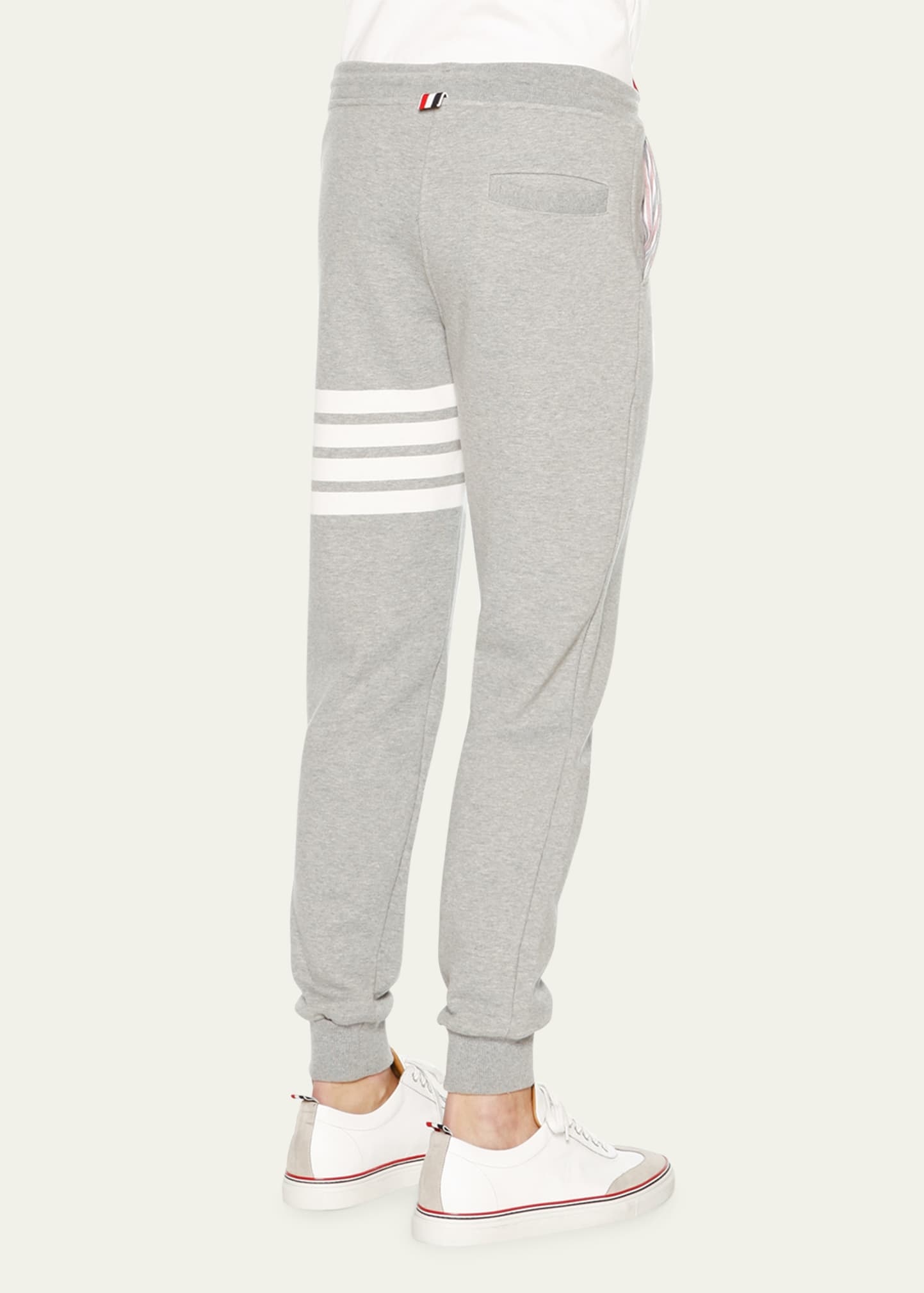 Men's Classic Drawstring Sweatpants with Stripe Detail - 5
