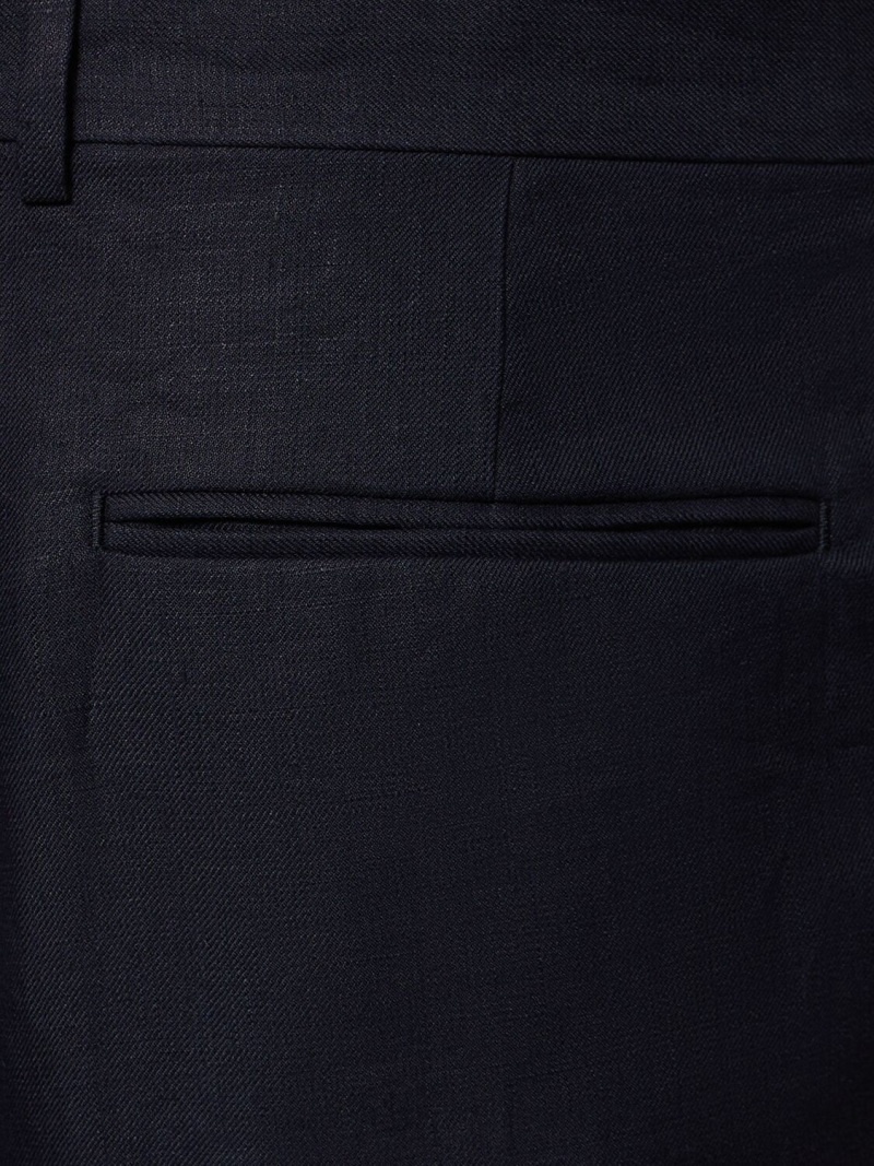 Oasi Lino one-pleat pants - 4
