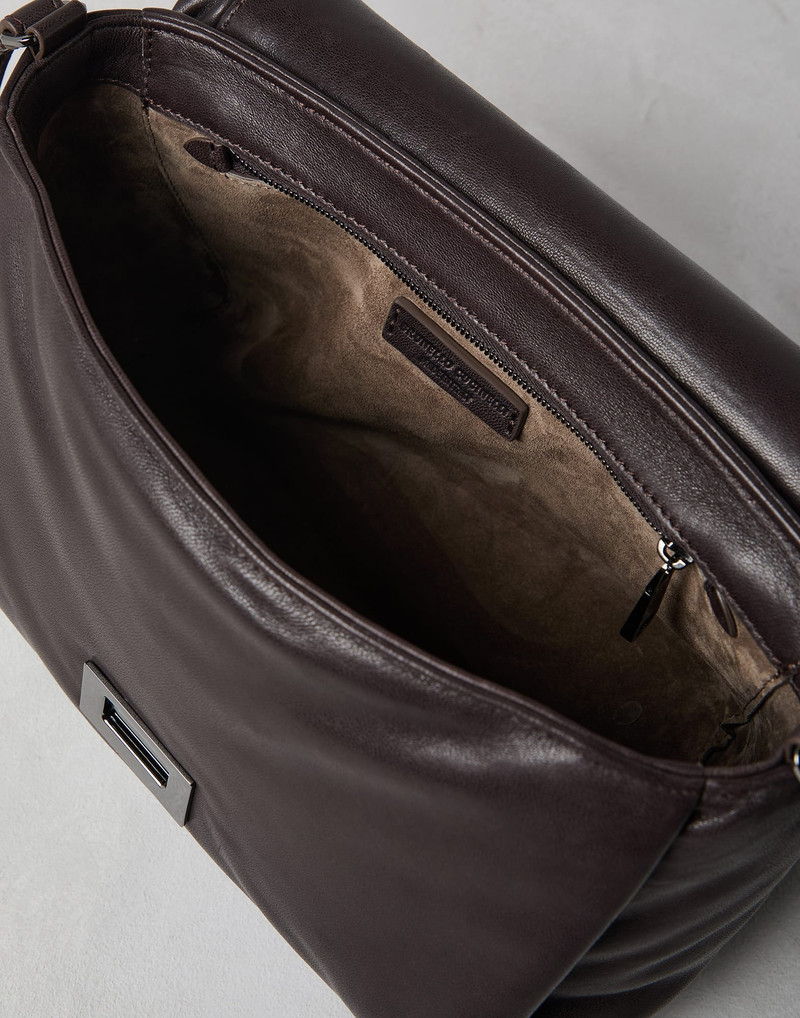 Wet-effect nappa leather bag with shimmering detail 5