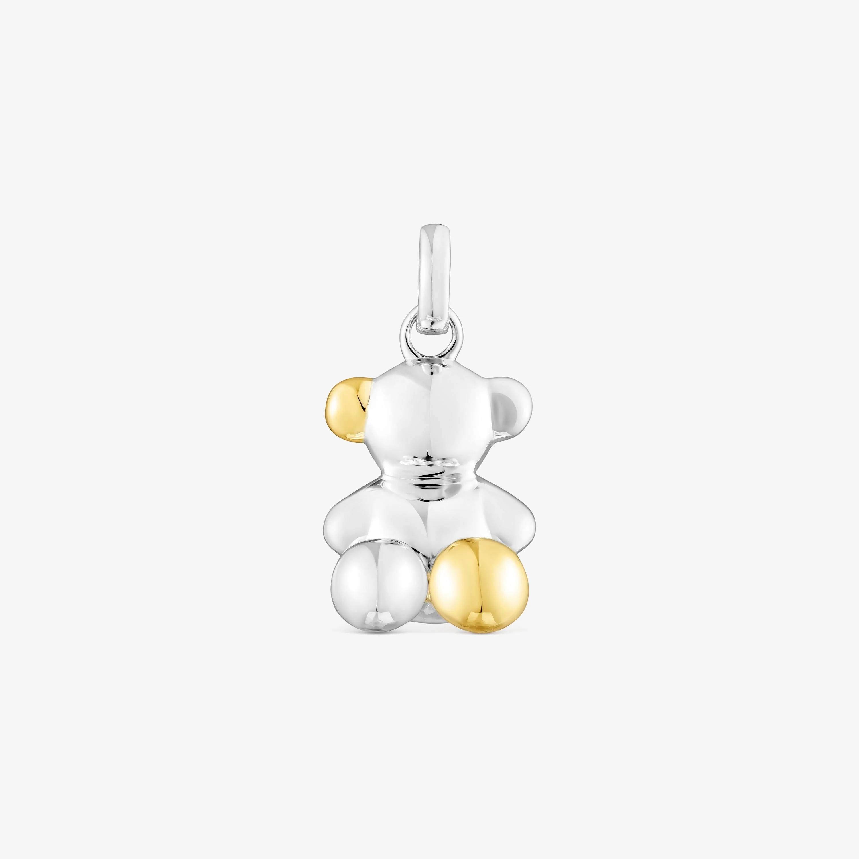 Silver and silver vermeil Bold Bear pendant - 1