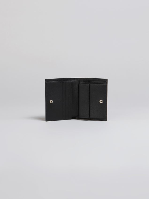 BLACK SAFFIANO LEATHER YEN AND USD BI-FOLD WALLET - 2