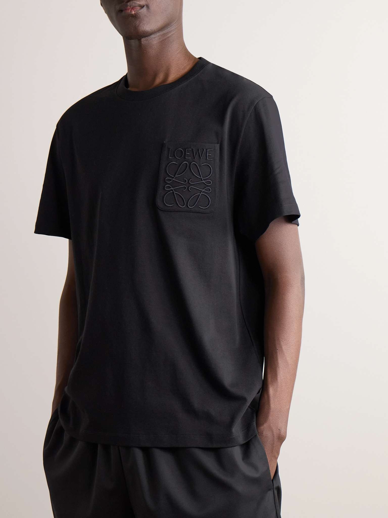 Loewe Logo-Embroidered Cotton-Jersey T-Shirt | mrporter