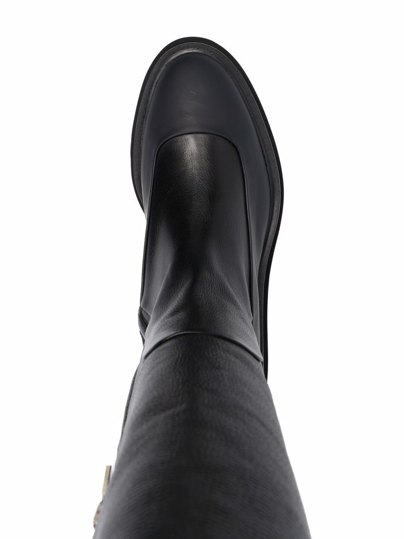 ribbed leather knee-high boots 4