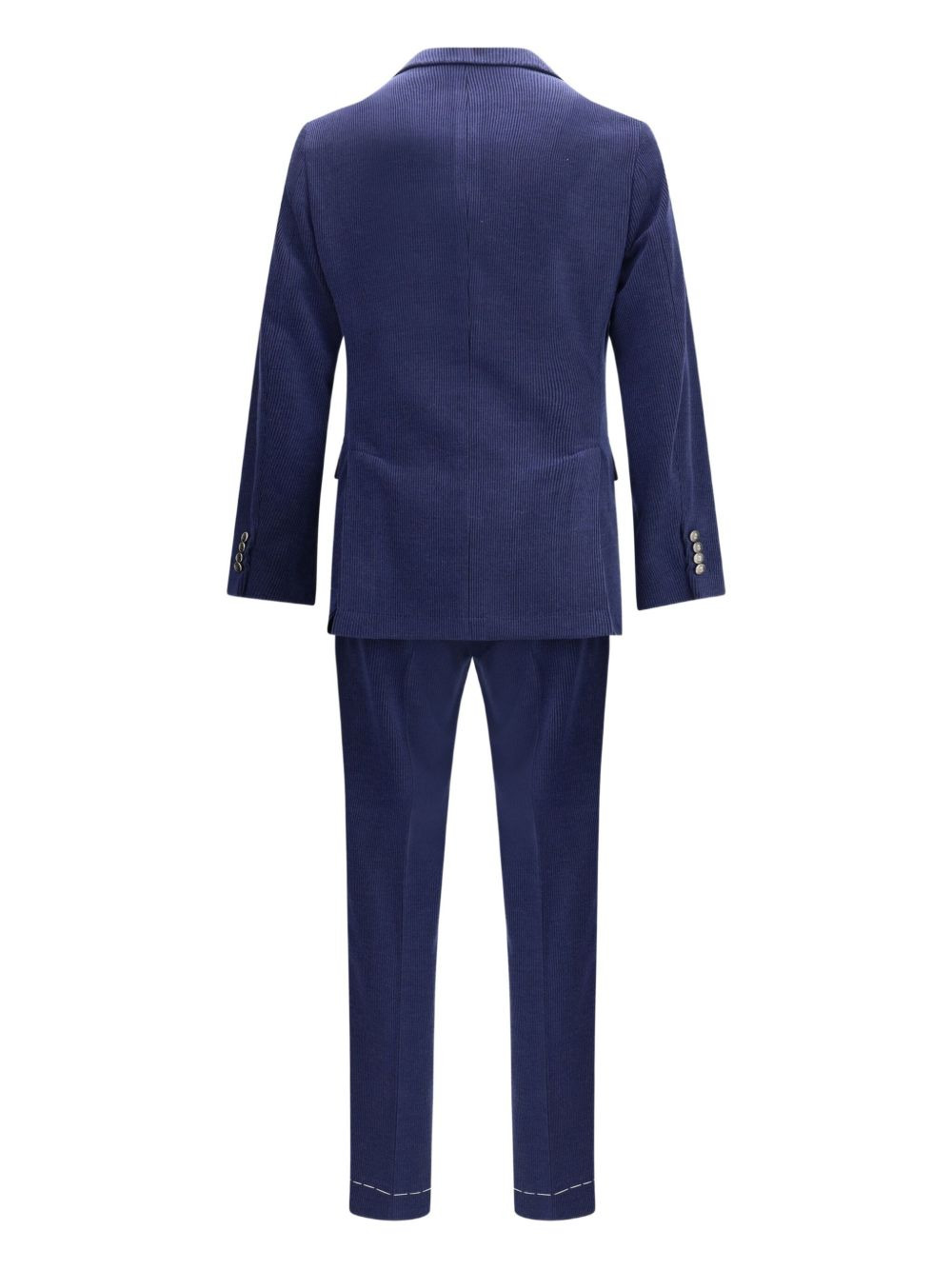 double-breasted corduroy suit - 2