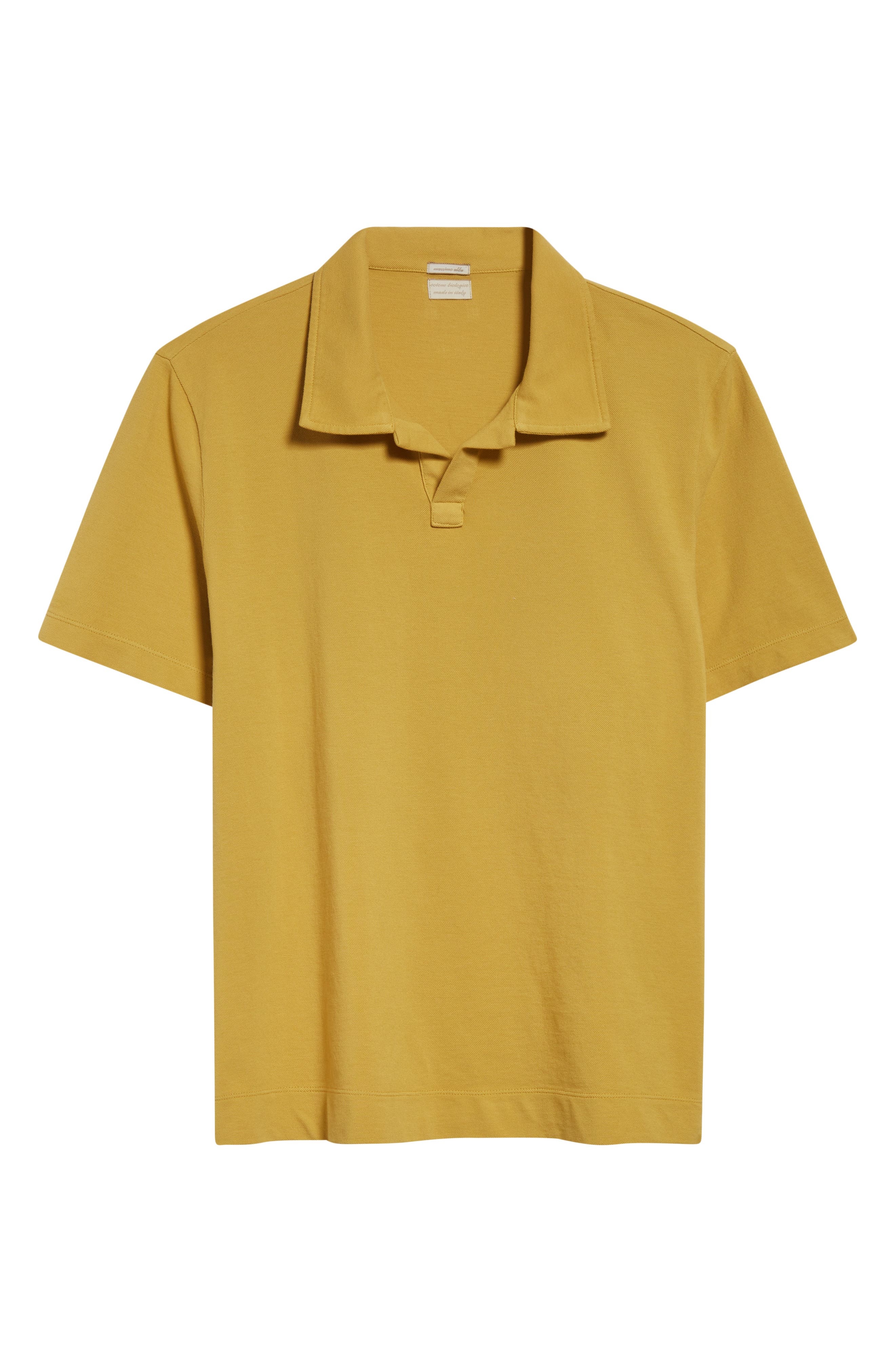 Massimo Alba Aruba Cotton Piqué Polo in Mostarda at Nordstrom - 5