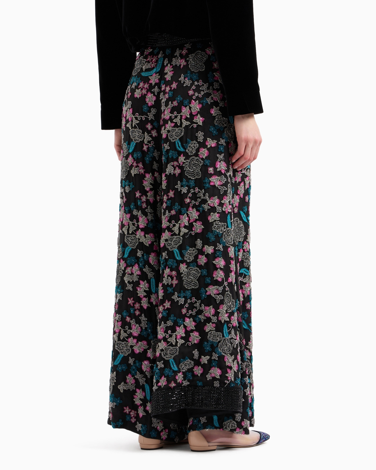 SILK CULOTTES WITH A FLORAL MOTIF - 3