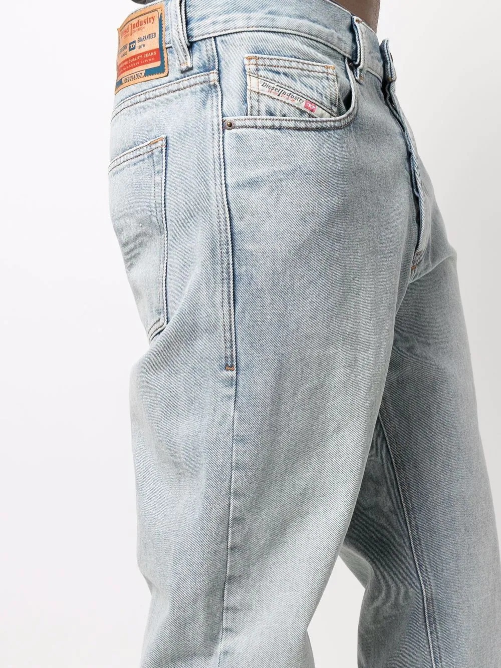 logo-patch straight-leg jeans - 5