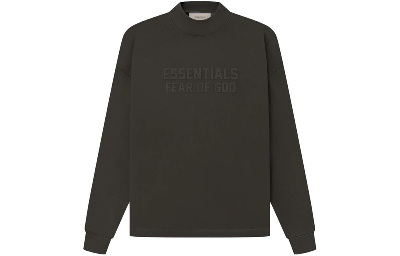 ESSENTIALS Fear of God Essentials SS23 Relaxed Crewneck Logo Sweater 'Off-Black' FOG-SS23-025 outlook