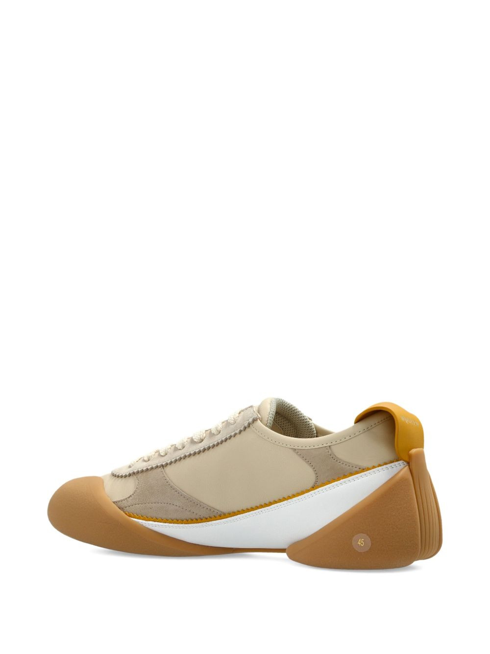 leather panelled sneakers - 4