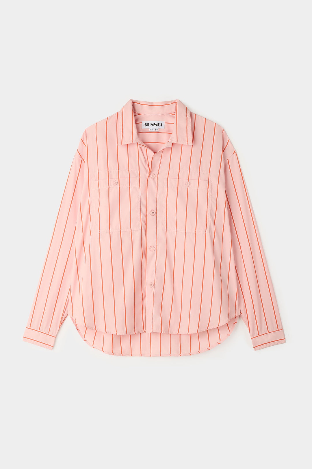 STRIPED OVER SHIRT / pink - 2