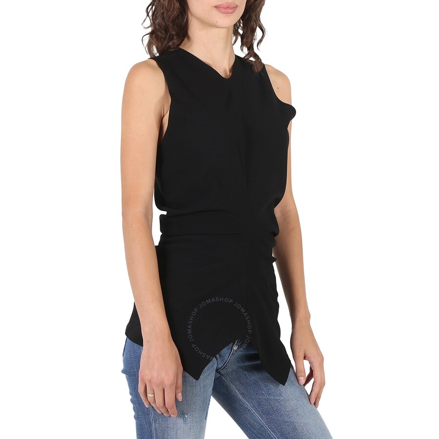 Proenza Schouler Ladies Black Textured Crepe Sleeveless Top, Brand Size 0 - 4