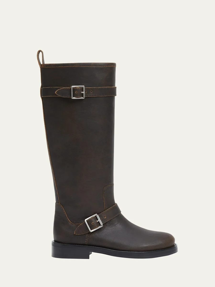 Noah Leather Moto Boots - 1