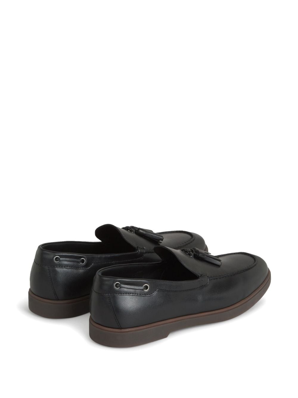 tassel-detailed leather loafers - 3