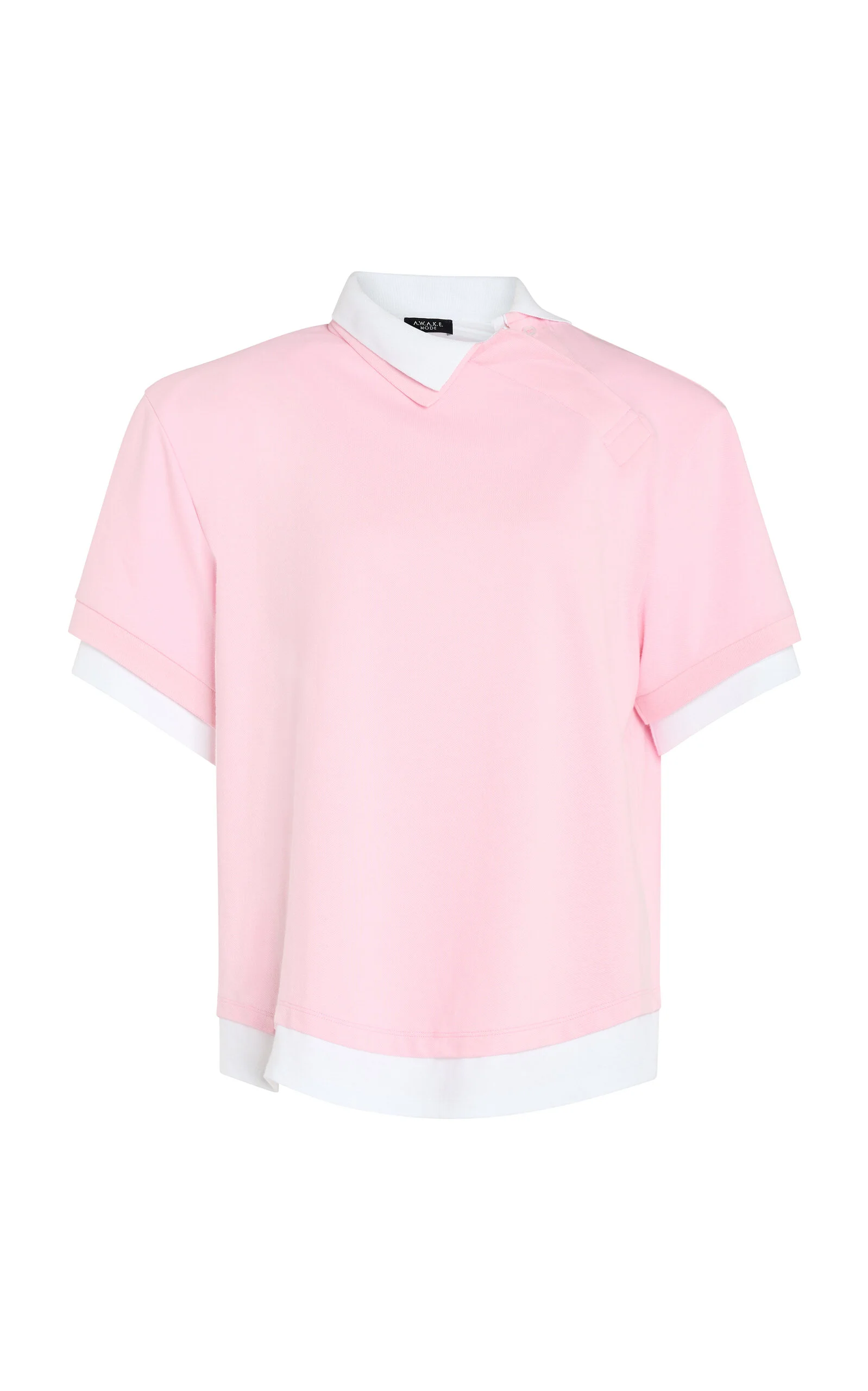 Cotton Double-Collar Rugby Top with Shoulder Pads multi - 1