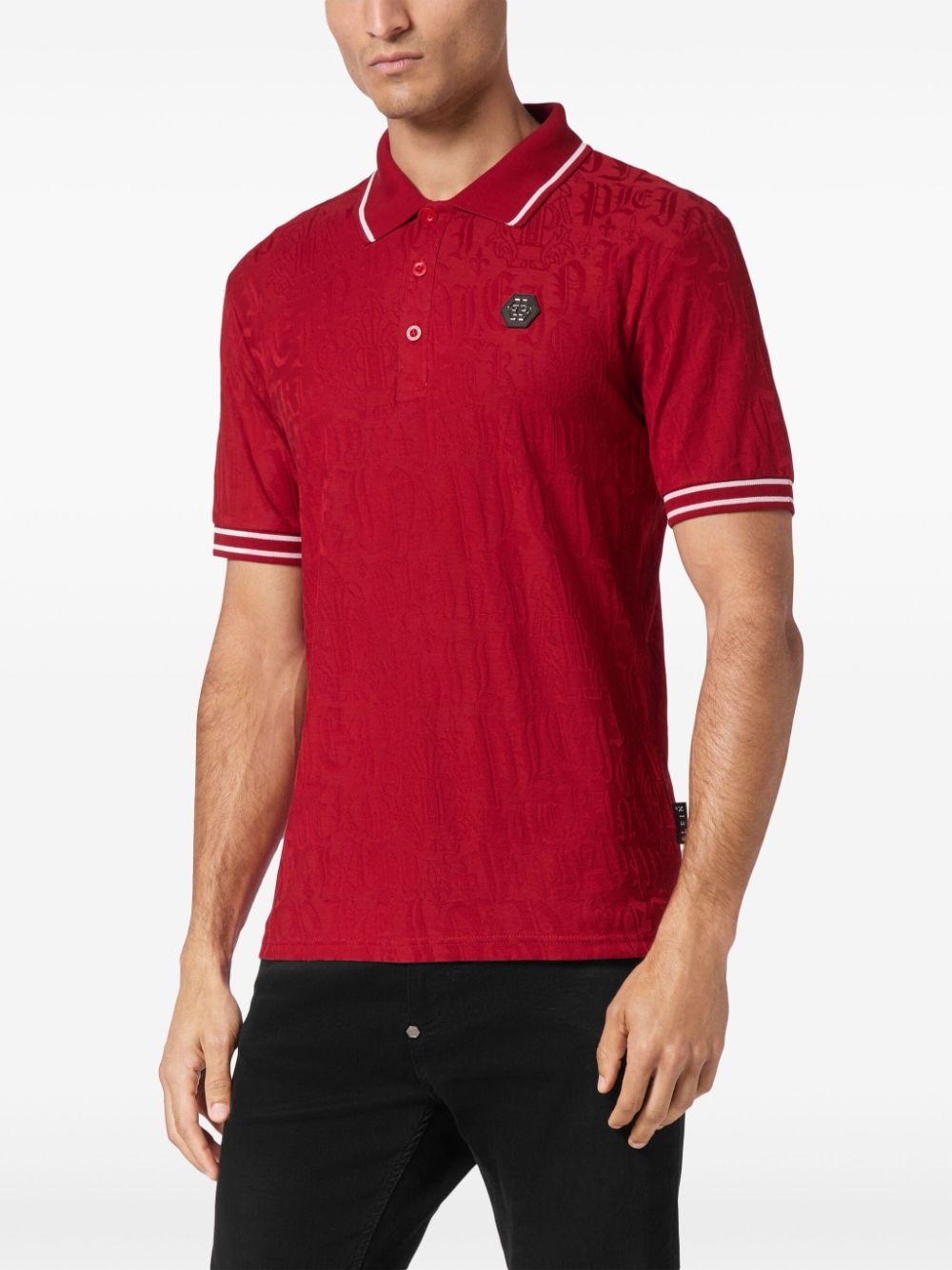jacquard monogram polo shirt - 2