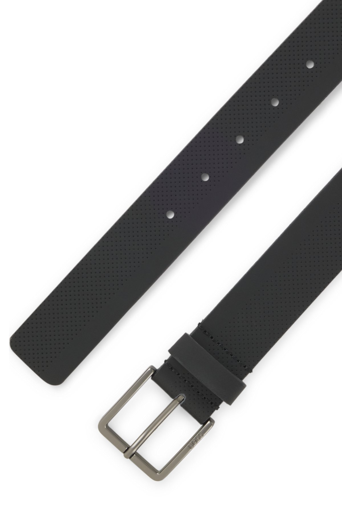 ITALIAN-LEATHER BELT WITH PERFORATED PATTERN - 3