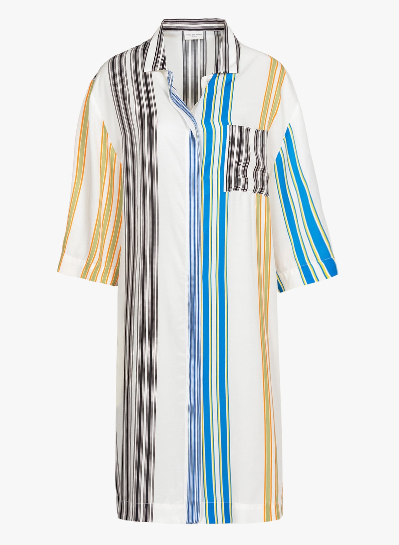 STRIPED SHIRT DRESS - 1