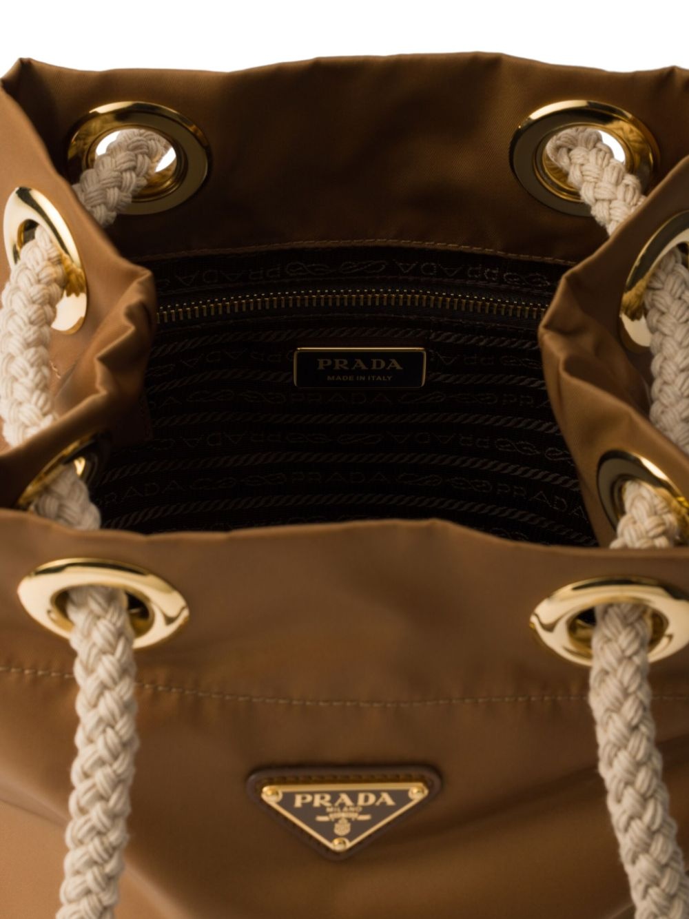 triangle-logo bucket bag - 4