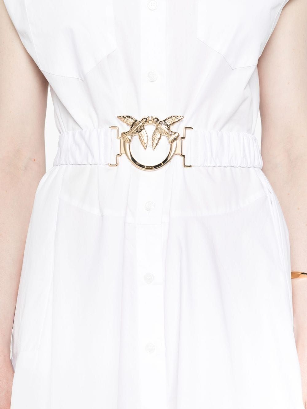 sleeveless cotton shirt dress - 5
