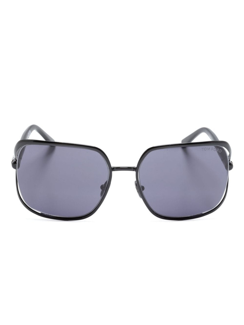 matte-effect square-frame sunglasses 1