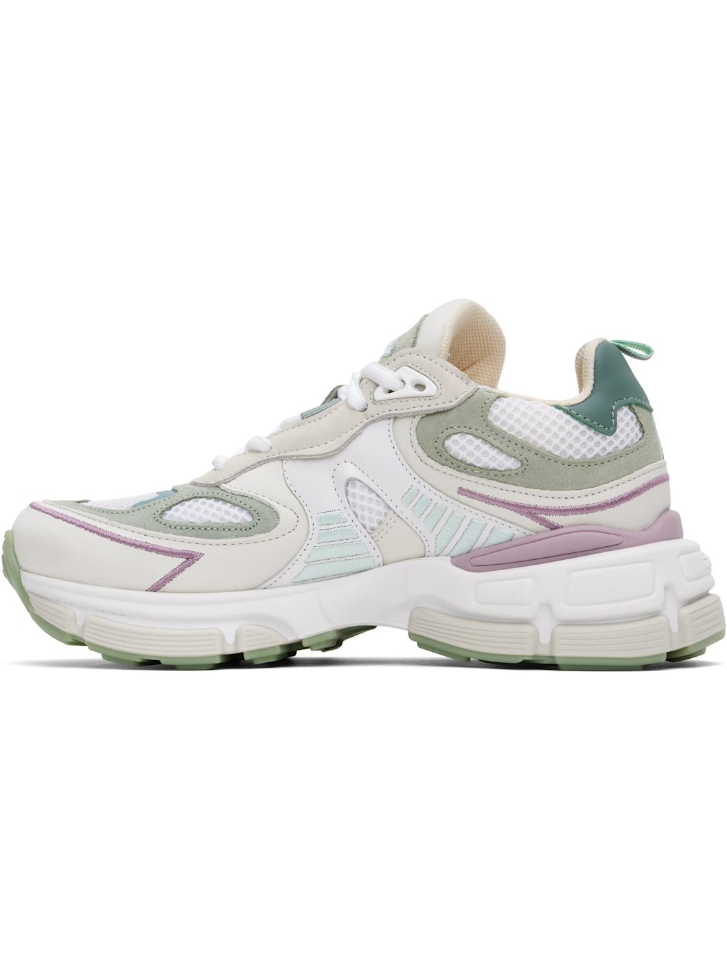 White & Green Sphere Runner Sneakers - 3