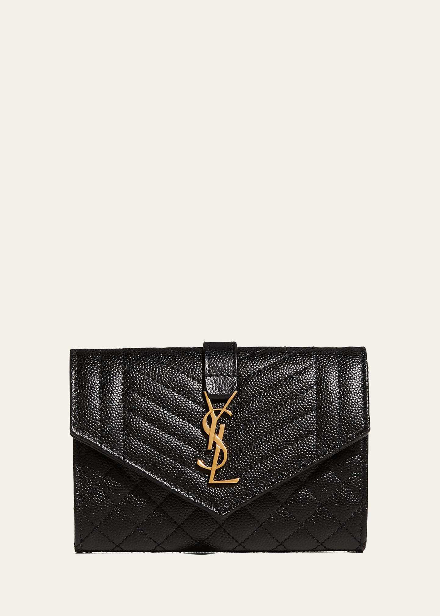 Small Quilted YSL Envelope Wallet - 1