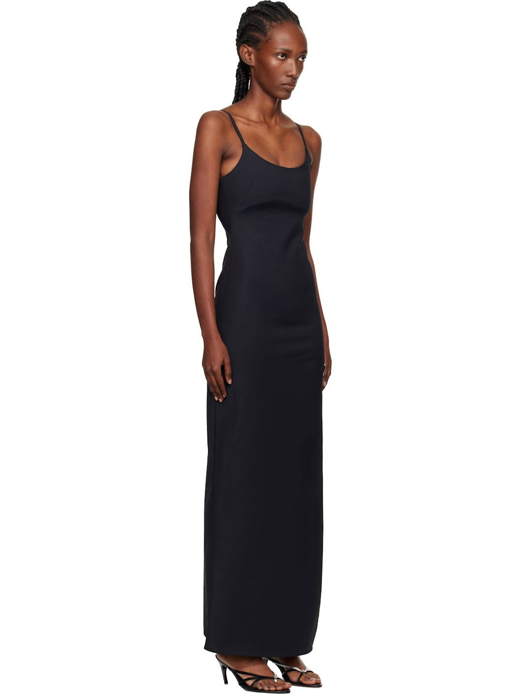 Black Garter Belt Maxi Dress - 2