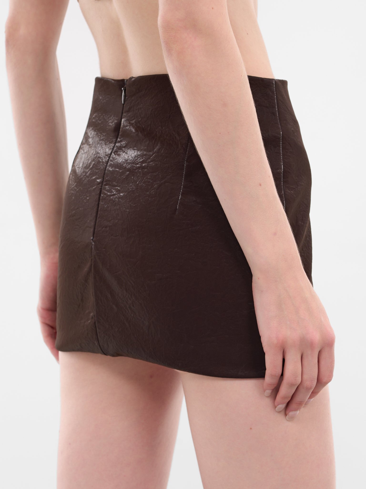 Brown High-Waisted Mini Skirt - 5