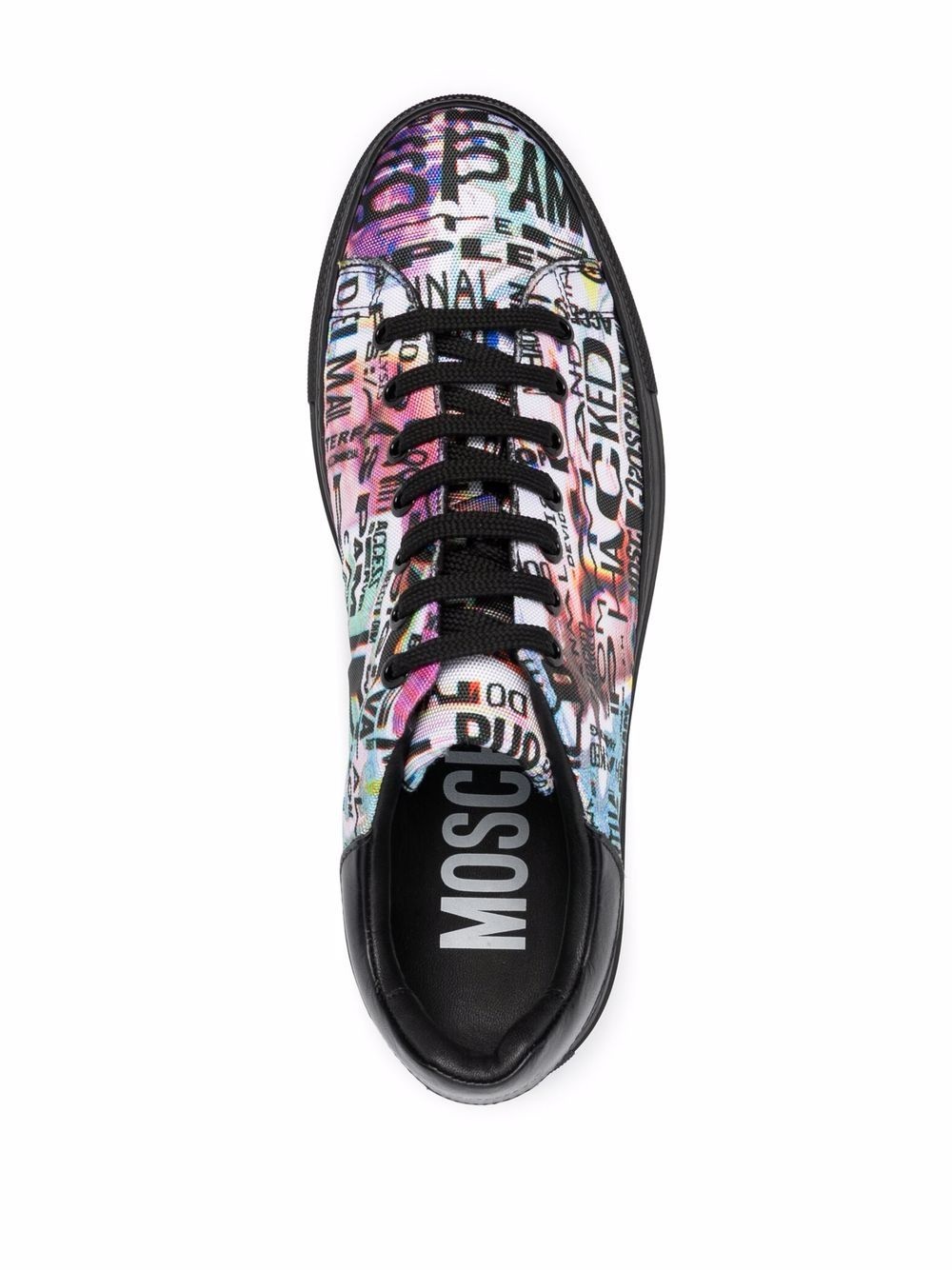 graphic-print low-top sneakers - 4