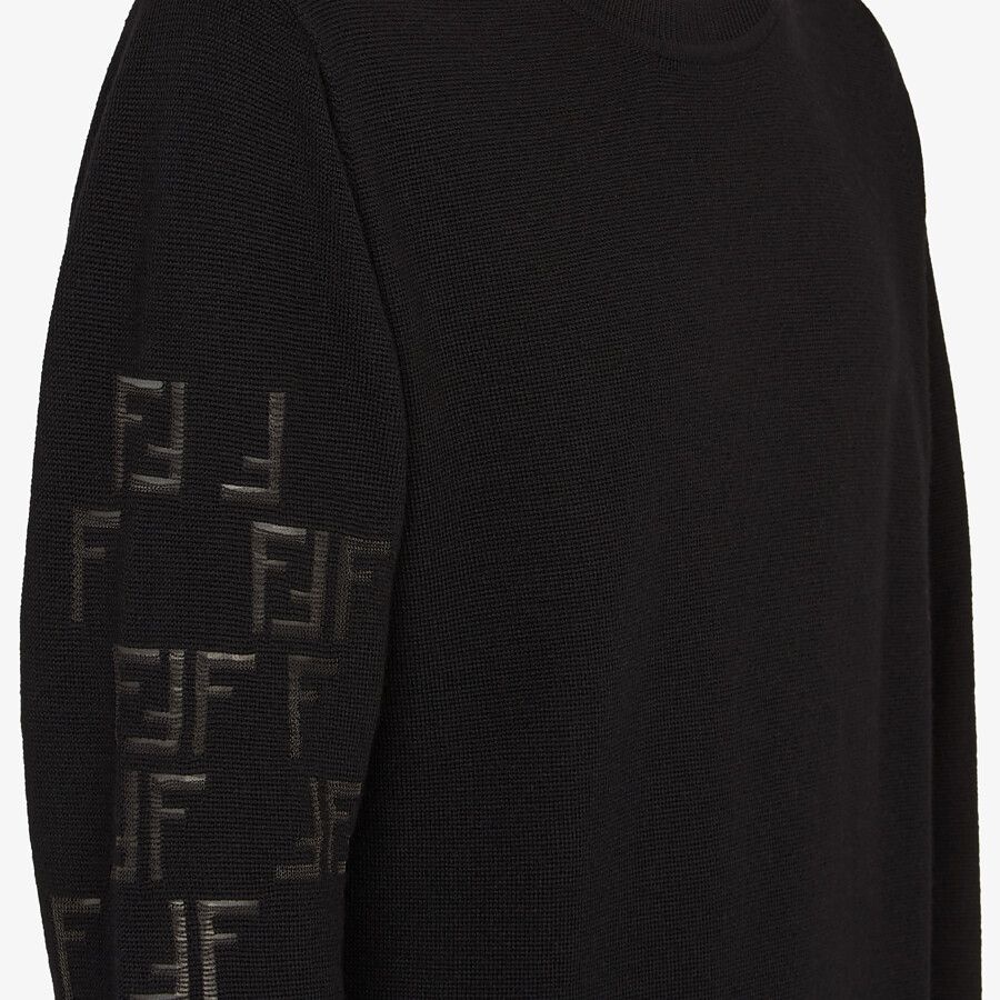 Black wool sweater - 3