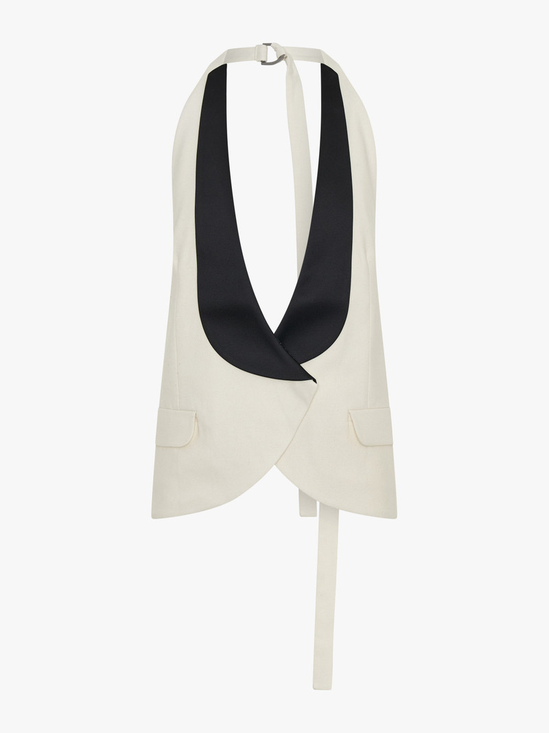 Tuxedo Contrast 실크 조끼 7