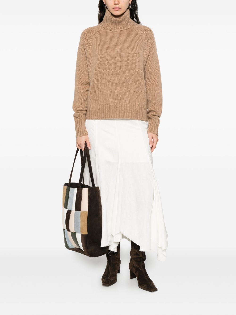 turtleneck raglan-sleeve sweater - 2