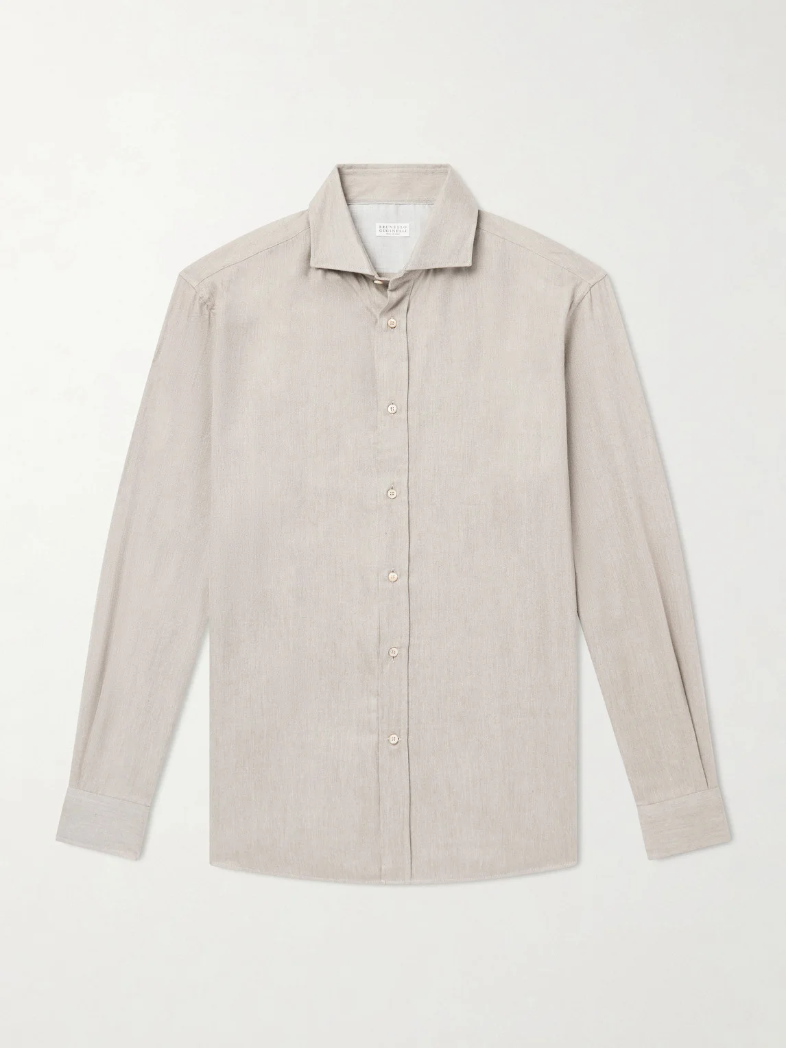 Herringbone Cotton and Lyocell-Blend Shirt - 1