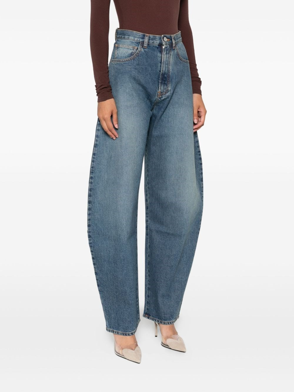 Round denim jeans - 4