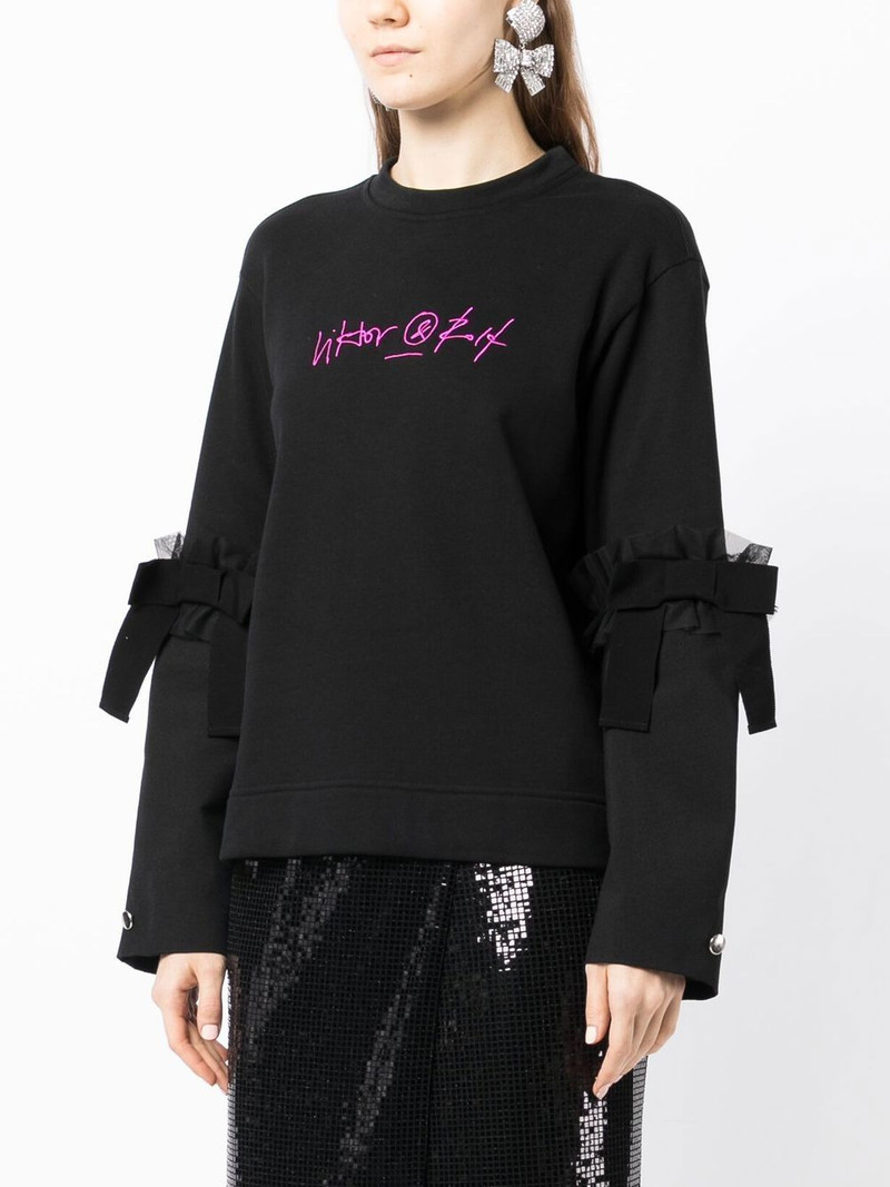 embroidered-logo detail sweatshirt 3