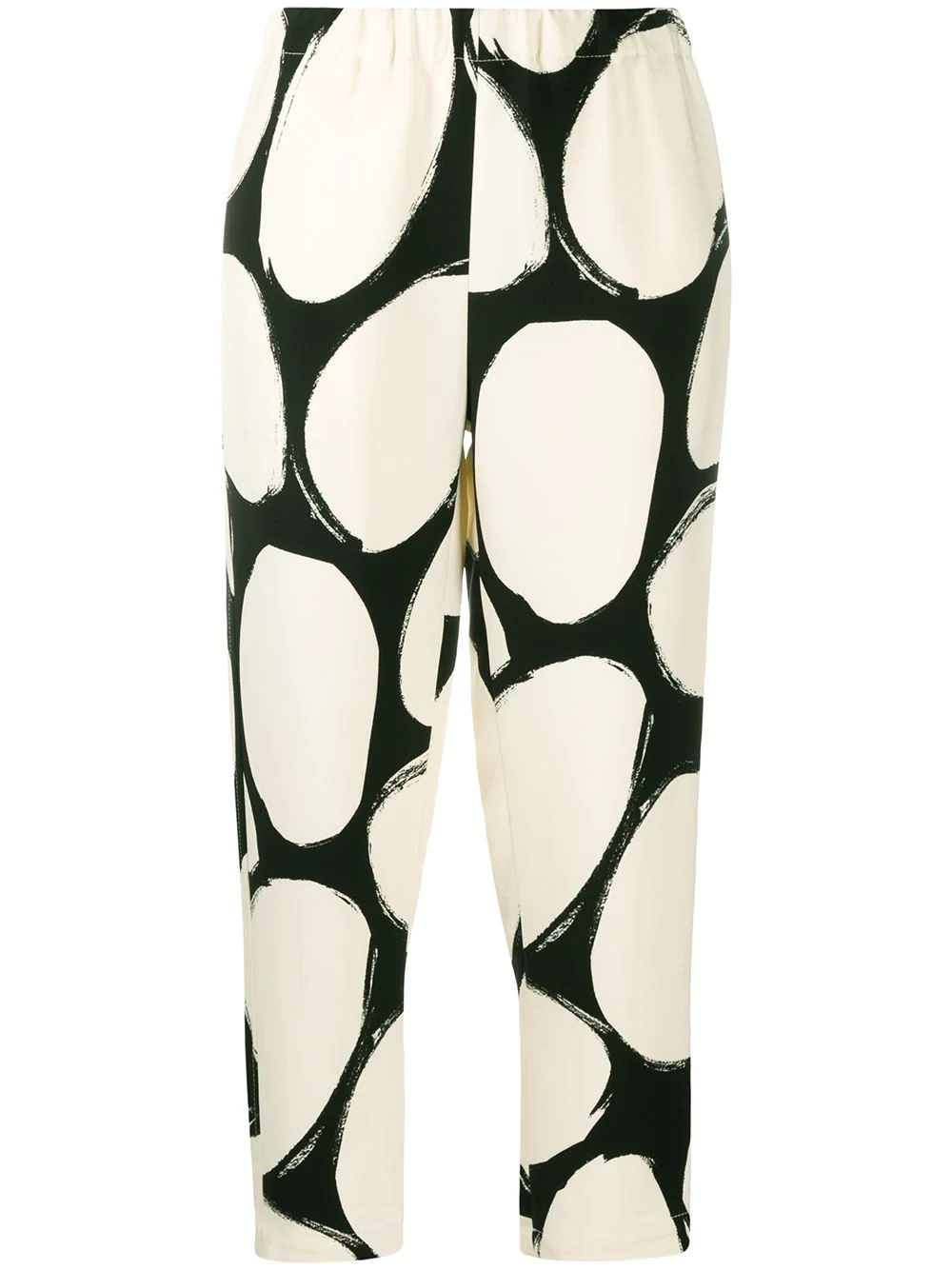 printed crop trousers - 1