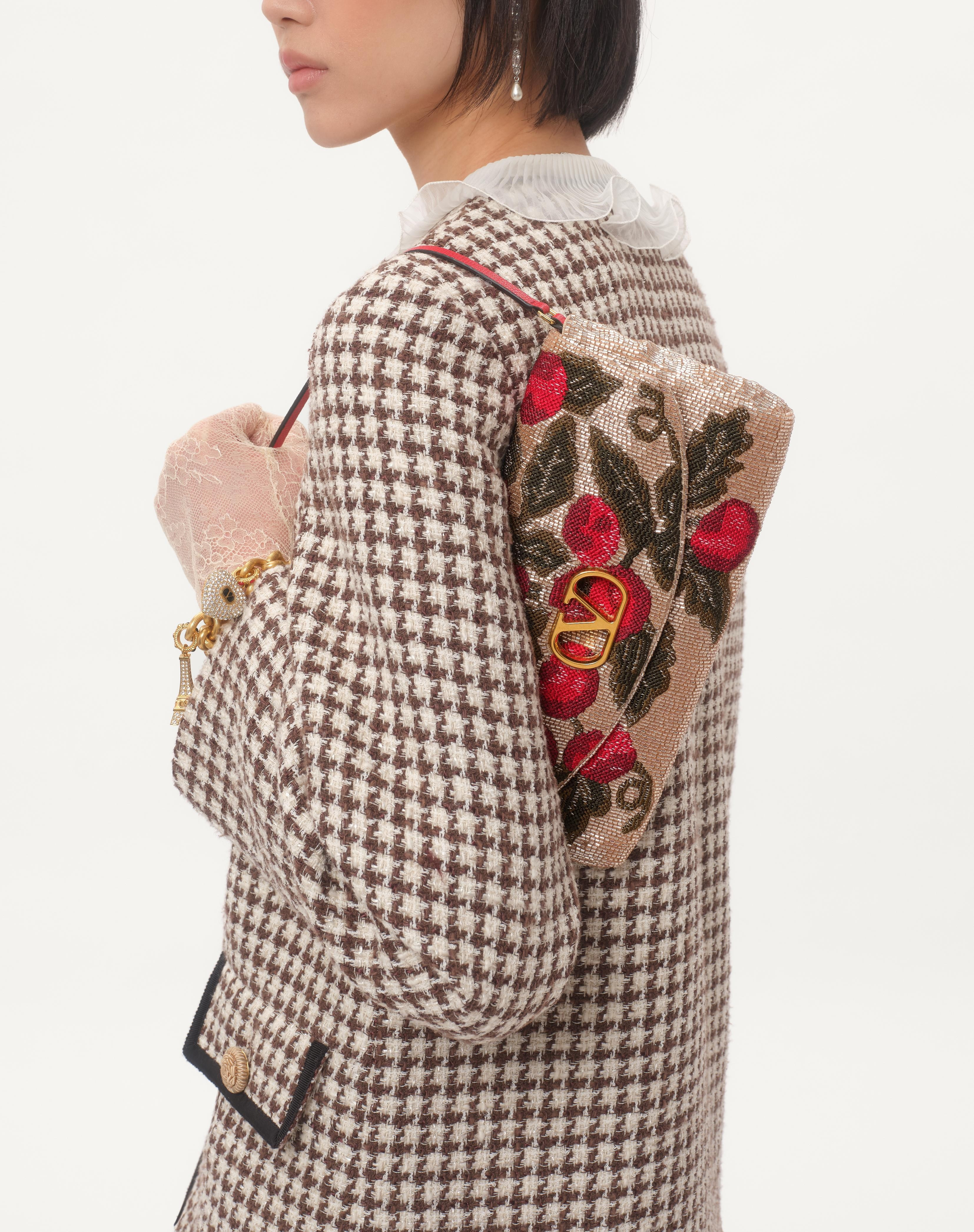 VALENTINO GARAVANI VAIN SOFT EMBROIDERED SMALL SHOULDER BAG - 7