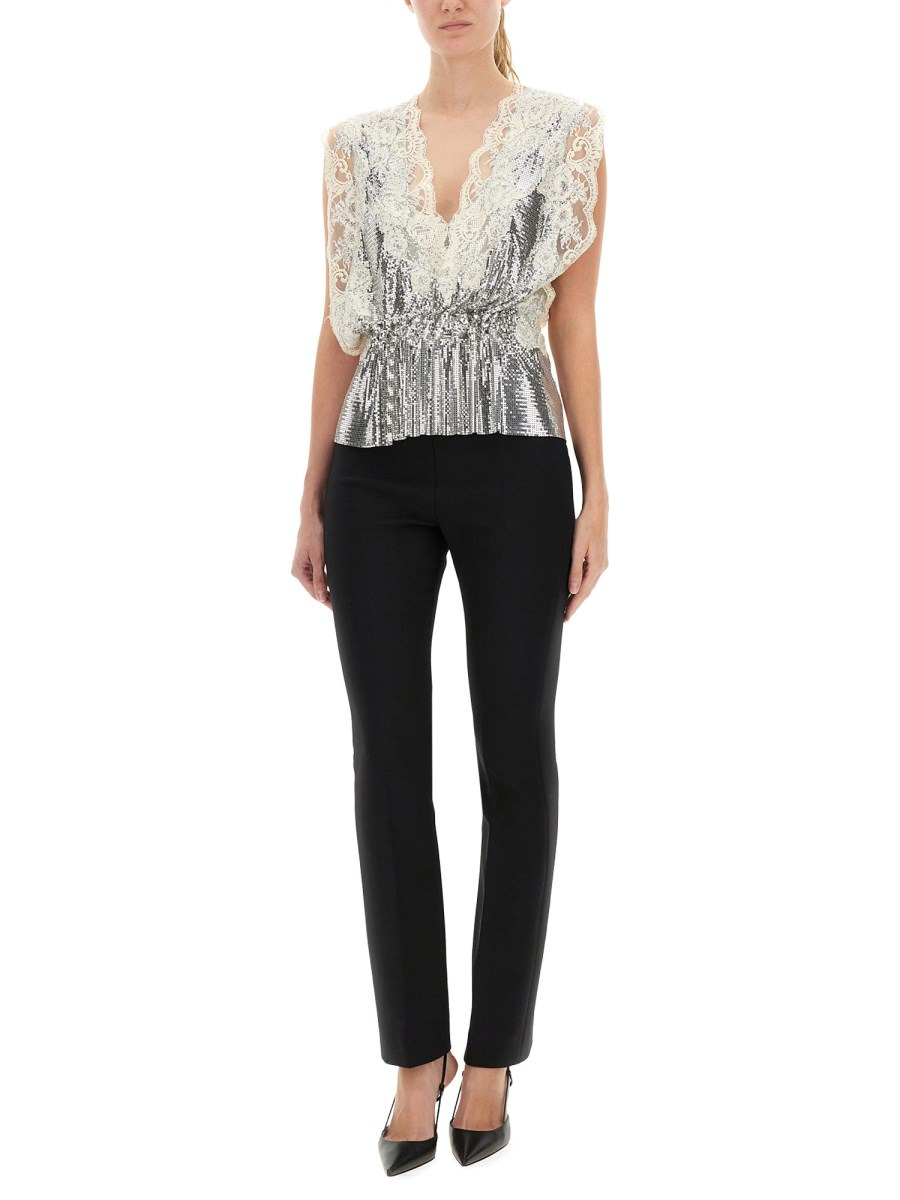 TOP IN PIZZO E PAILLETTES - 2
