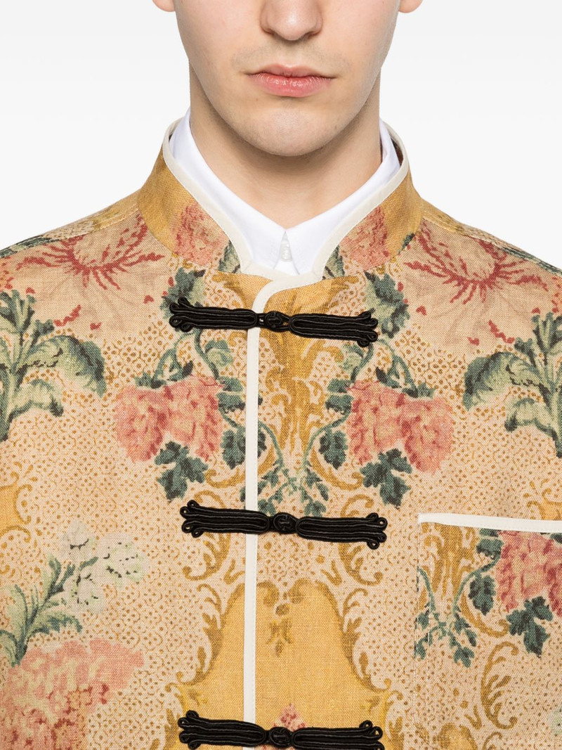 floral-print frog-closure jacket 5