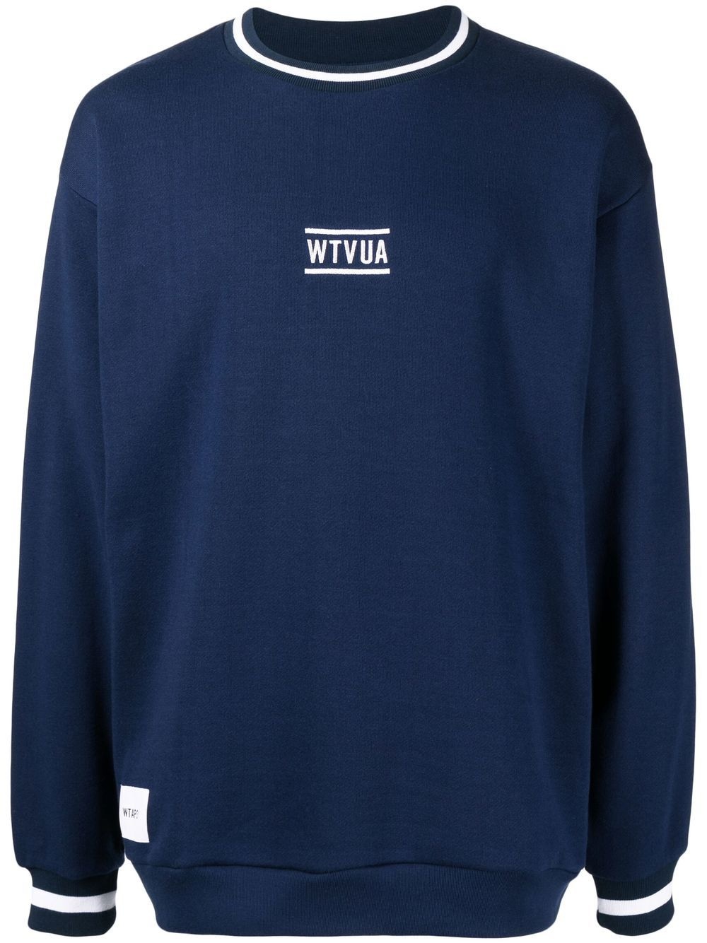 logo-print crew neck sweatshirt - 1