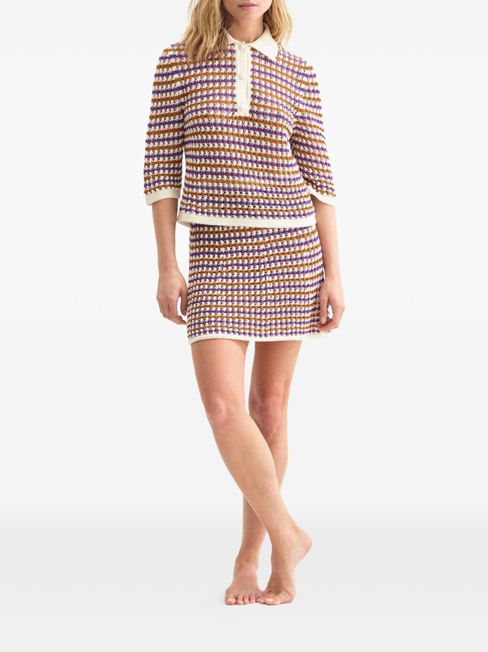Design knitted A-line mini skirt - 2
