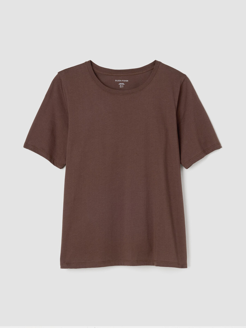Organic Pima Cotton Jersey Round Neck Tee 1