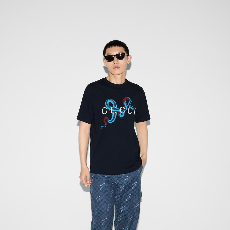 Printed medium cotton jersey T-shirt 3