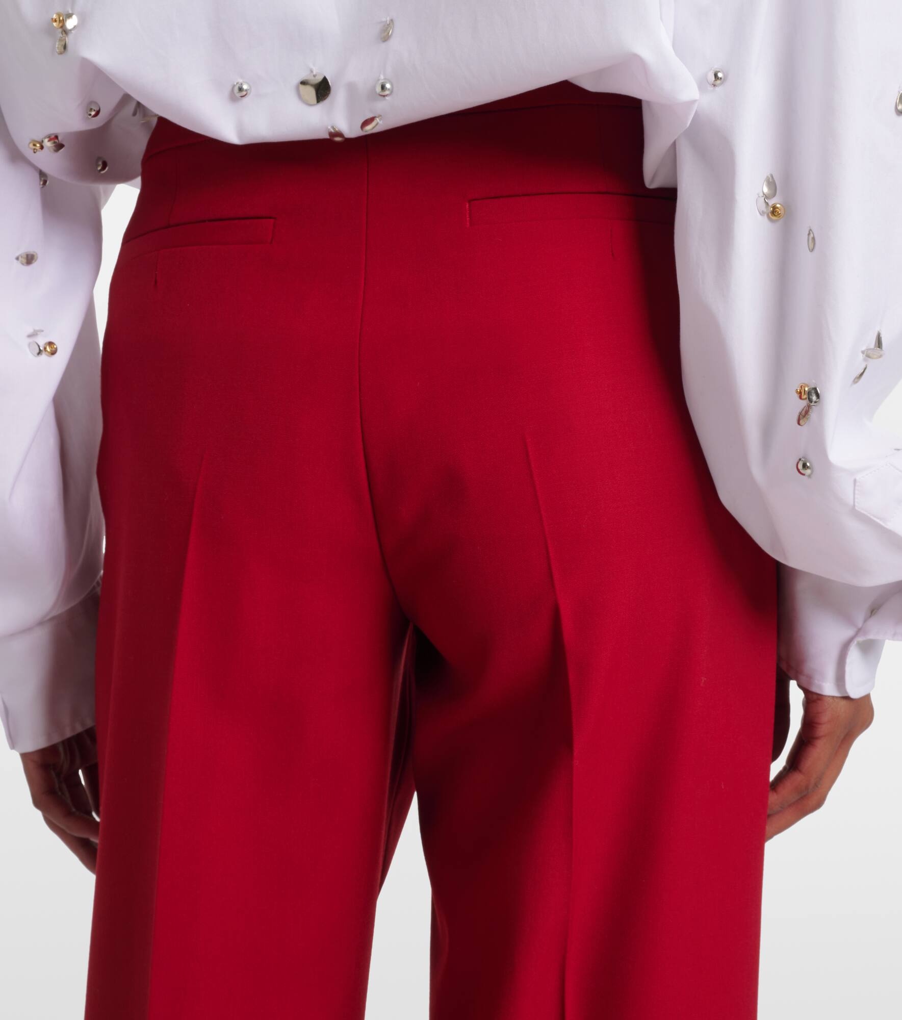 Wool slim pants - 6