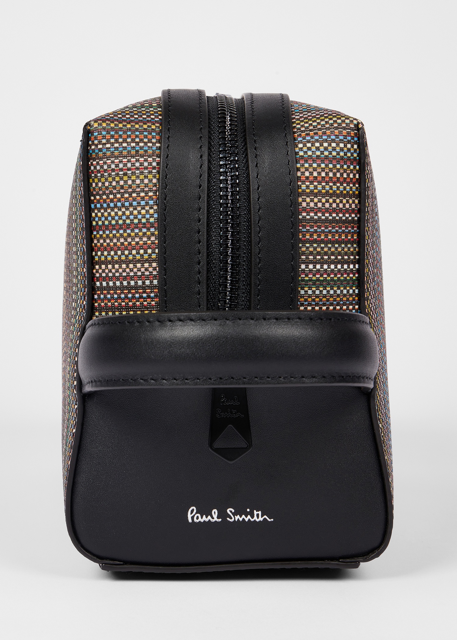 'Signature Stripe' Coated Canvas Wash Bag - 4