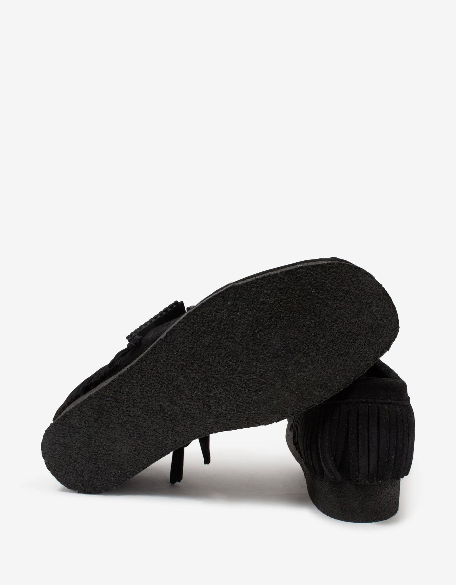 Palm Angels x Clarks Black Suede Fringed Wallabee Shoes - 3