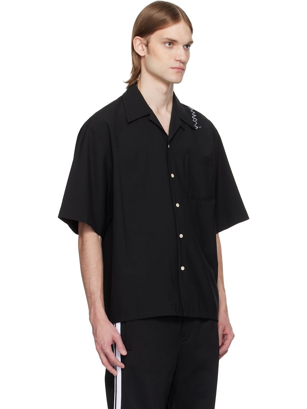 Black Light Wool Bowling Shirt - 2