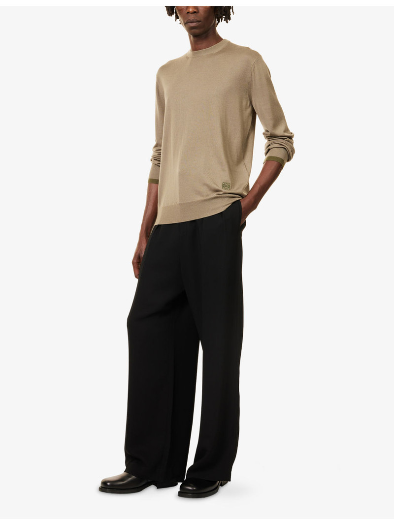 Loewe Pleated Wide-Leg Stretch-Woven Trousers outlook